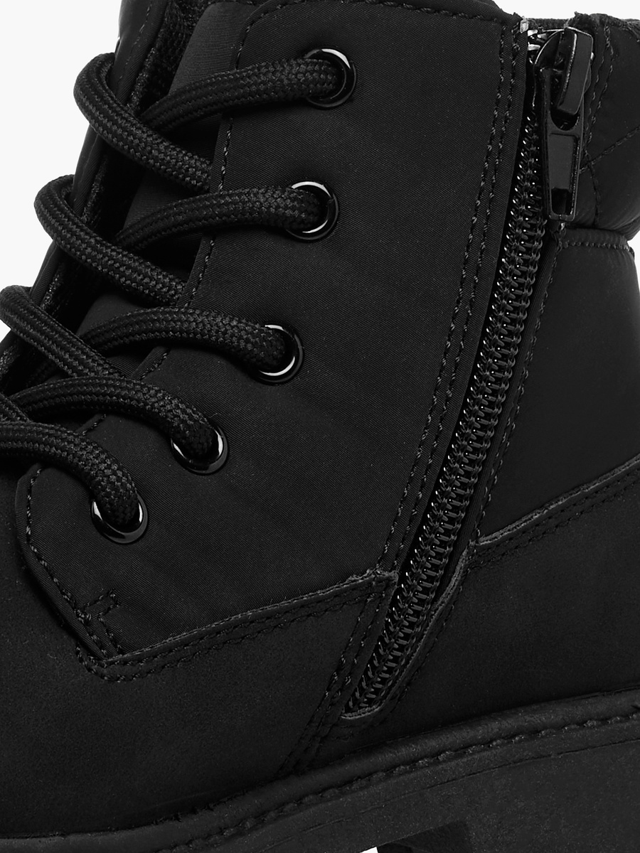Solid Ankle Boots with Zip Closure