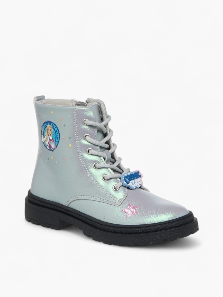 Printed Ankle Boots with Zip Closure