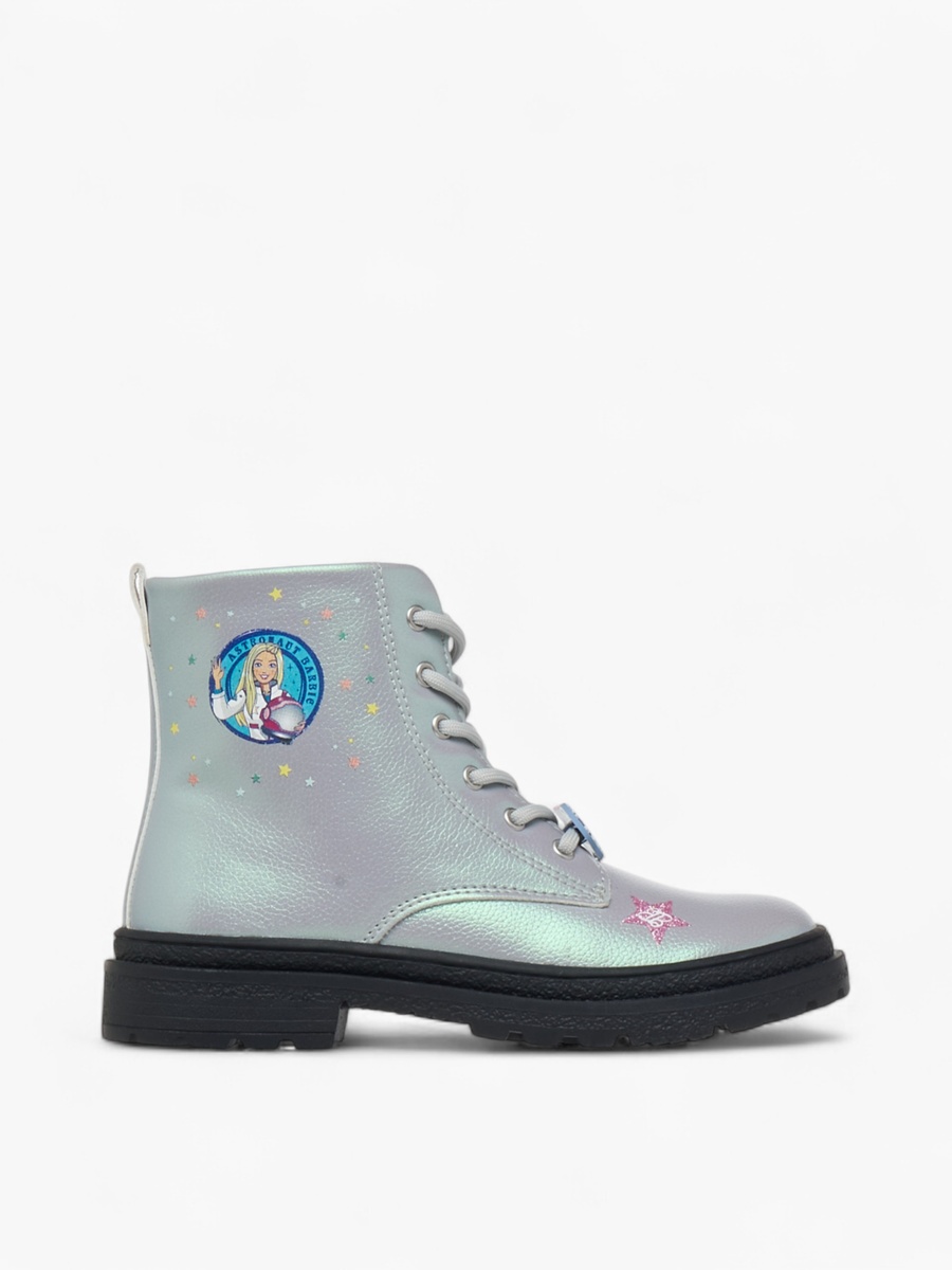 Printed Ankle Boots with Zip Closure