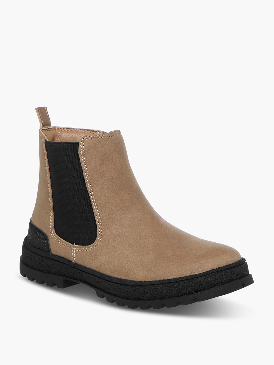 Colourblock Ankle Boots with Zip Closure