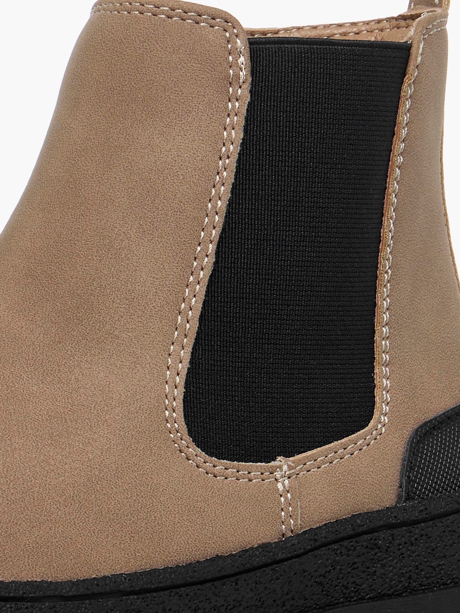 Colourblock Ankle Boots with Zip Closure