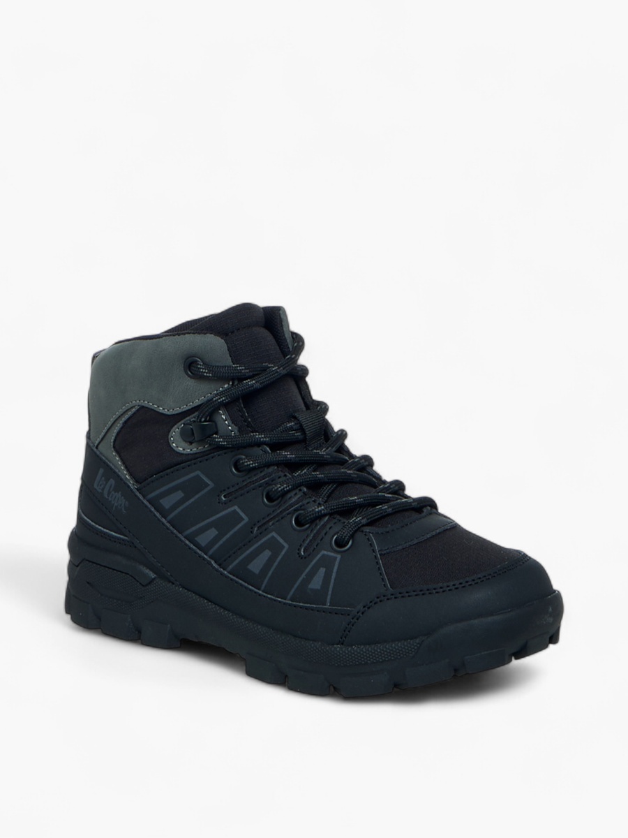 Panelled Ankle Boots with Zip Closure