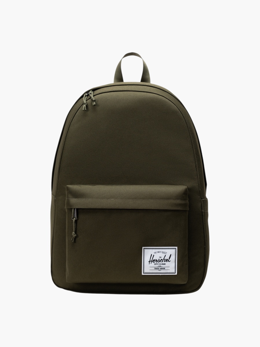 Solid Backpack with Adjustable Straps and Zip Closure -  46x33x15 cm