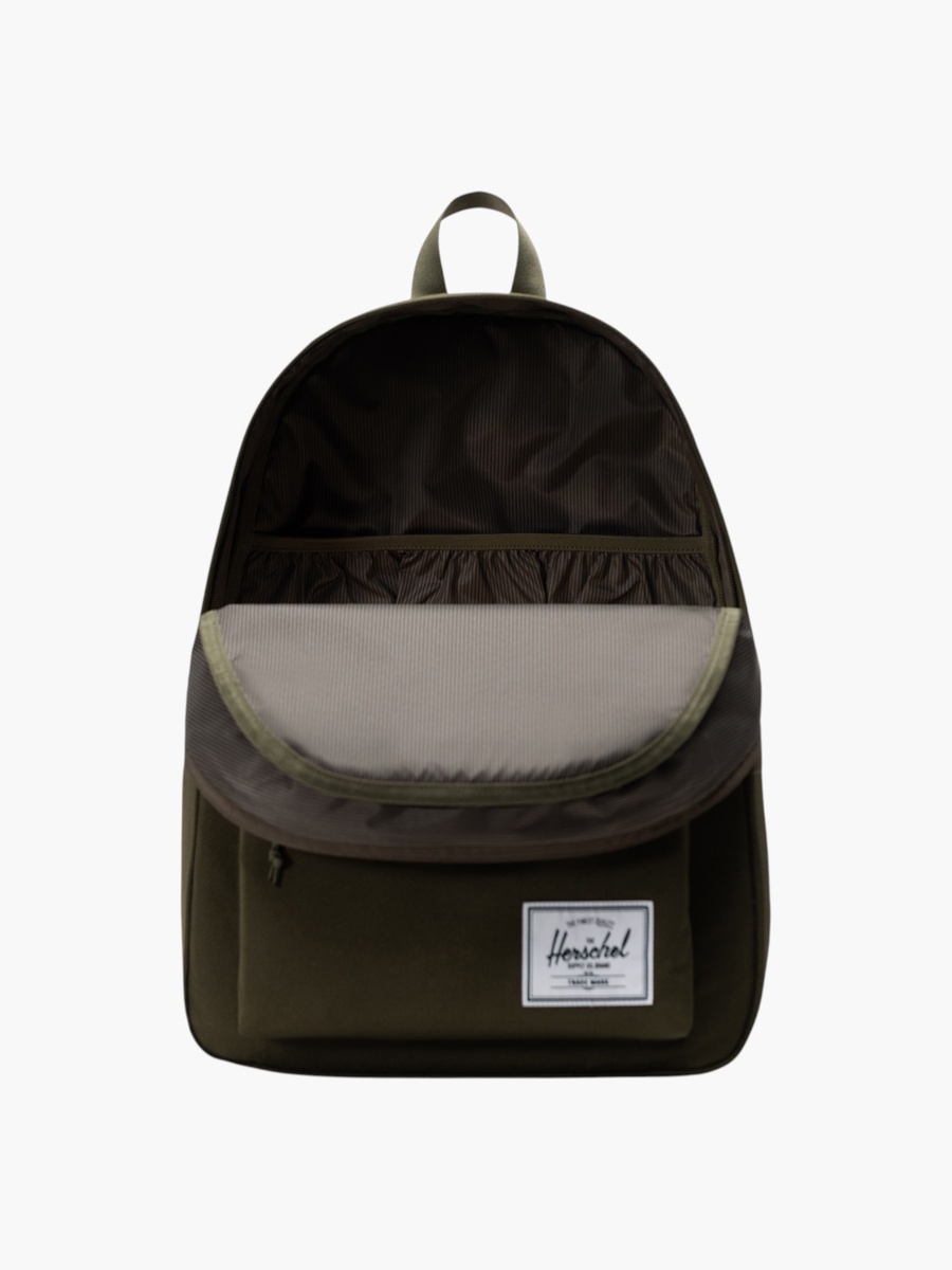 Solid Backpack with Adjustable Straps and Zip Closure -  46x33x15 cm
