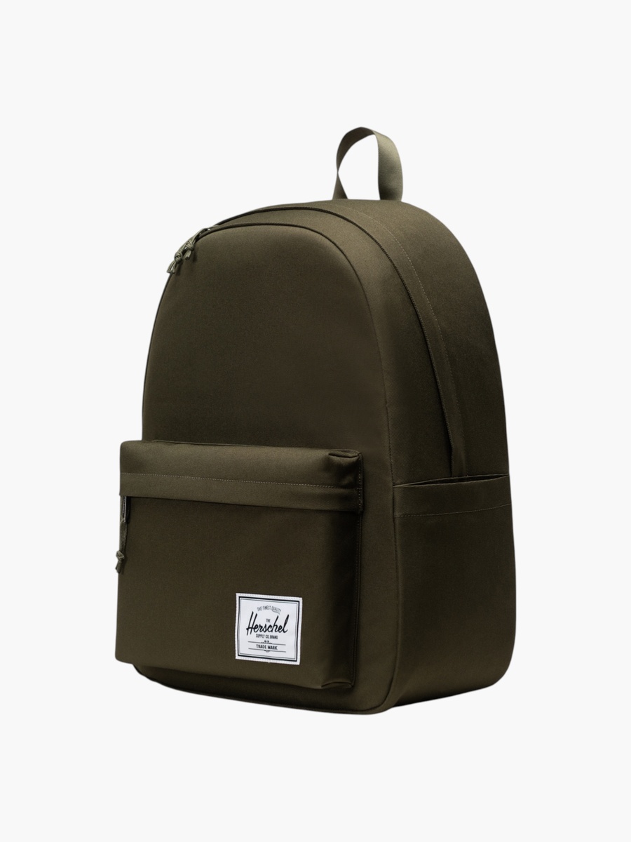 Solid Backpack with Adjustable Straps and Zip Closure -  46x33x15 cm