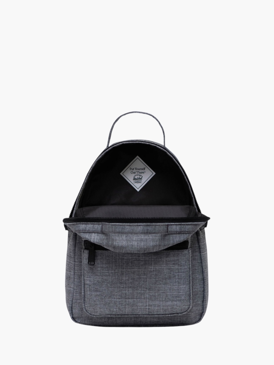 Solid Backpack with Adjustable Straps and Zip Closure - 31x22x11 cm
