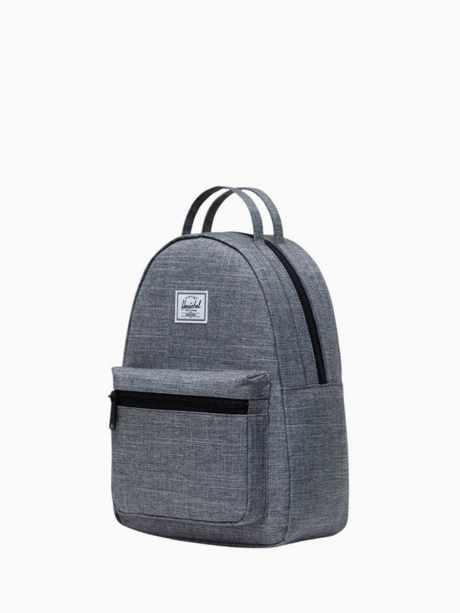 Solid Backpack with Adjustable Straps and Zip Closure - 31x22x11 cm