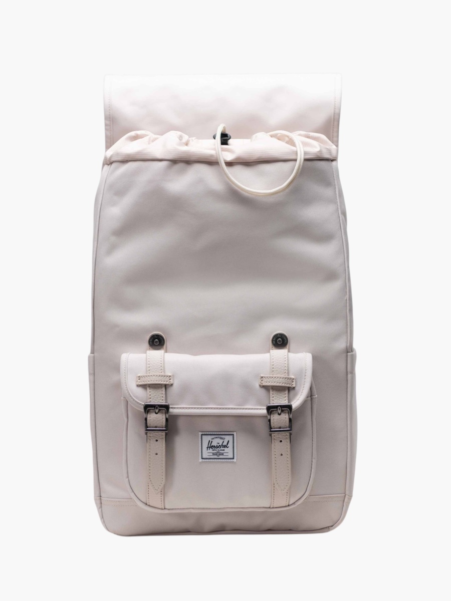 Solid Backpack with Adjustable Straps and Drawstring Closure - 43x28x14 cm