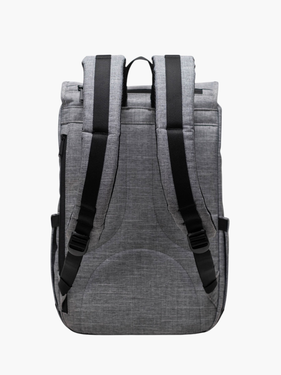 Solid Backpack with Adjustable Straps and Zip Closure - 43x28x14 cm