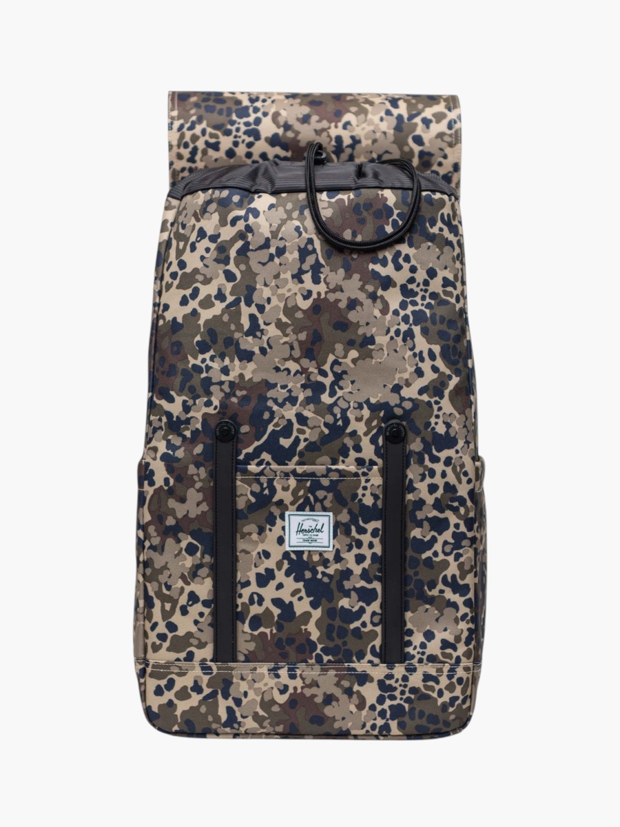 Camouflage Print Backpack with Adjustable Straps - 46x28x15 cm