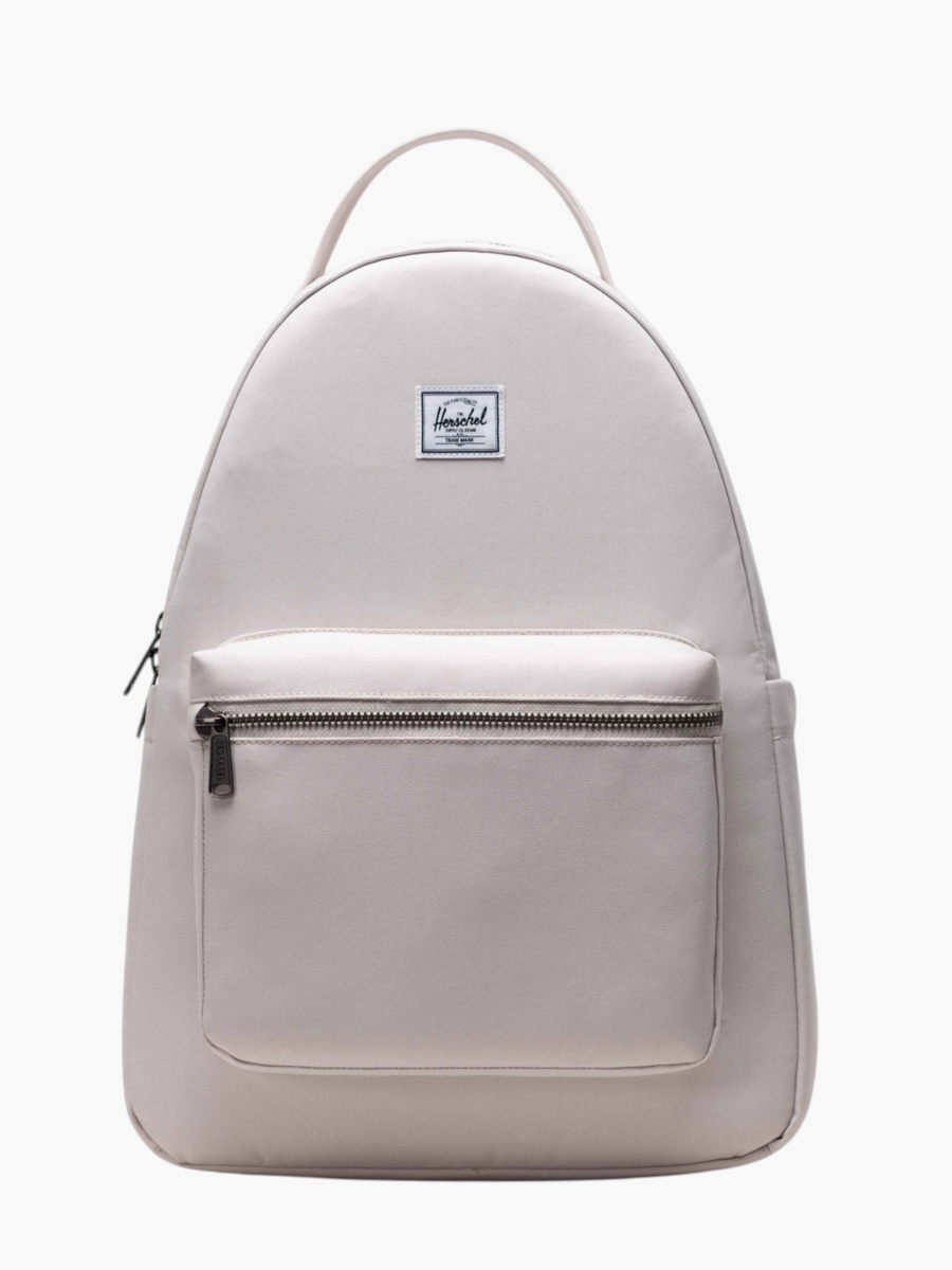 Solid Backpack with Adjustable Straps and Zip Closure - 42x30x15 cm