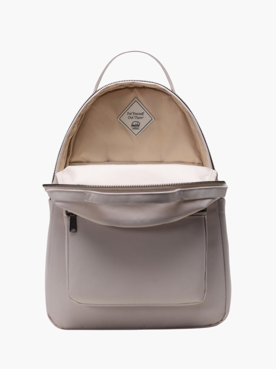 Solid Backpack with Adjustable Straps and Zip Closure - 42x30x15 cm