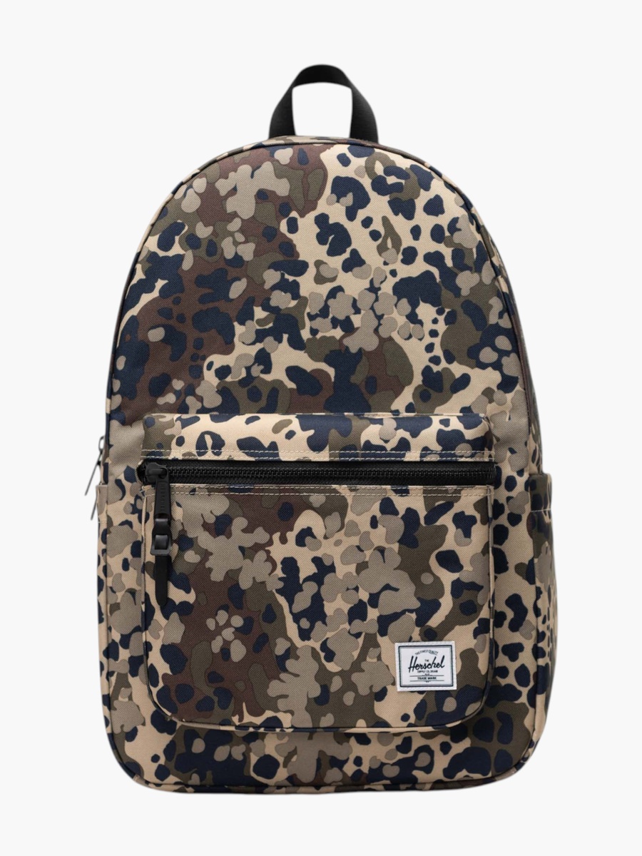 Camouflage Print Backpack with Adjustable Straps and Zip Closure - 44x29x15 cm
