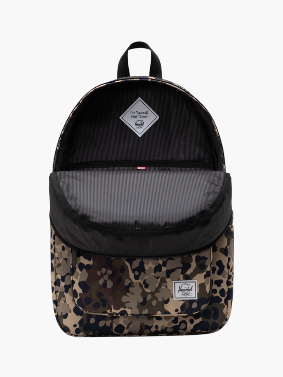 Camouflage Print Backpack with Adjustable Straps and Zip Closure - 44x29x15 cm