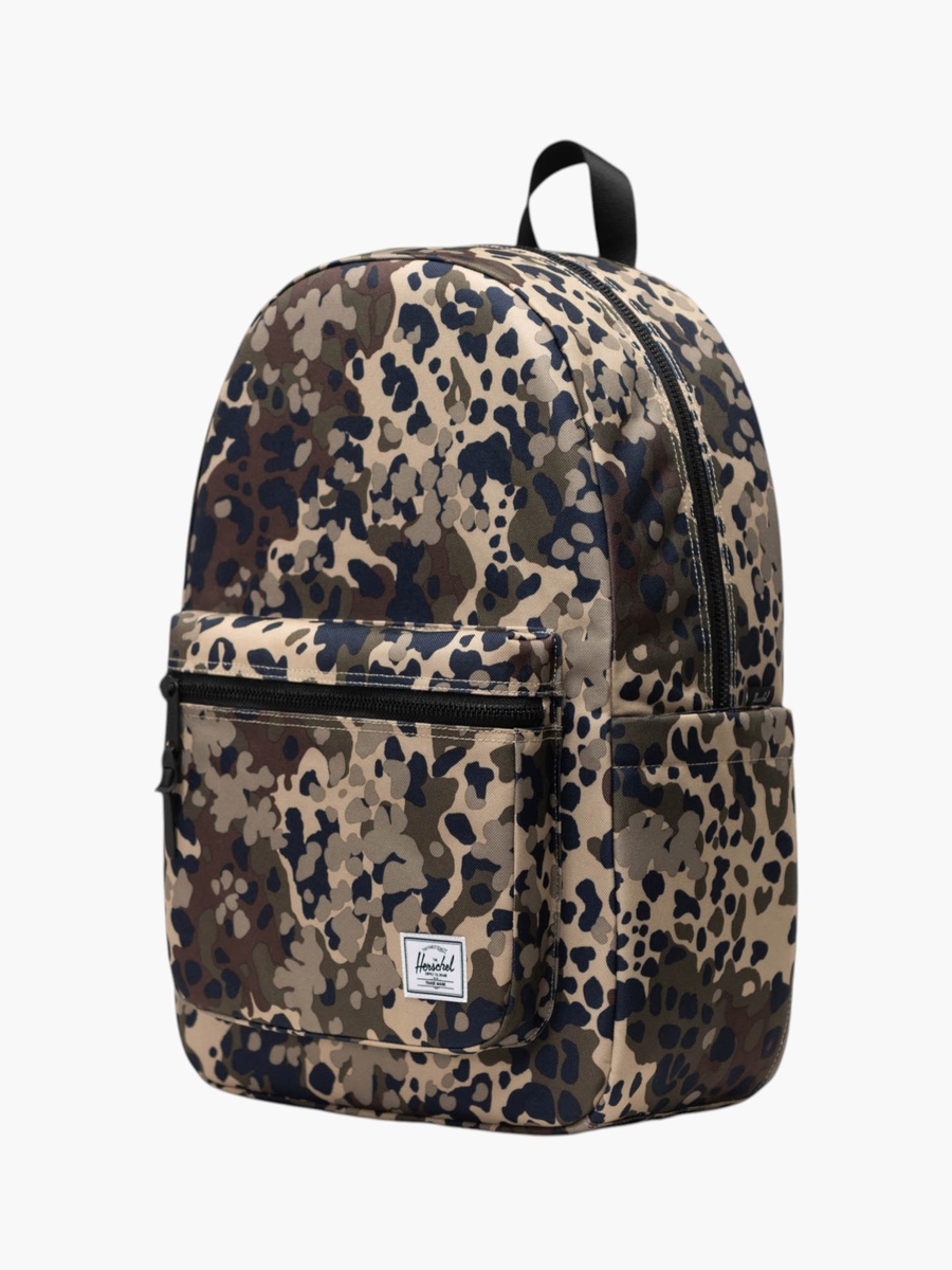 Camouflage Print Backpack with Adjustable Straps and Zip Closure - 44x29x15 cm