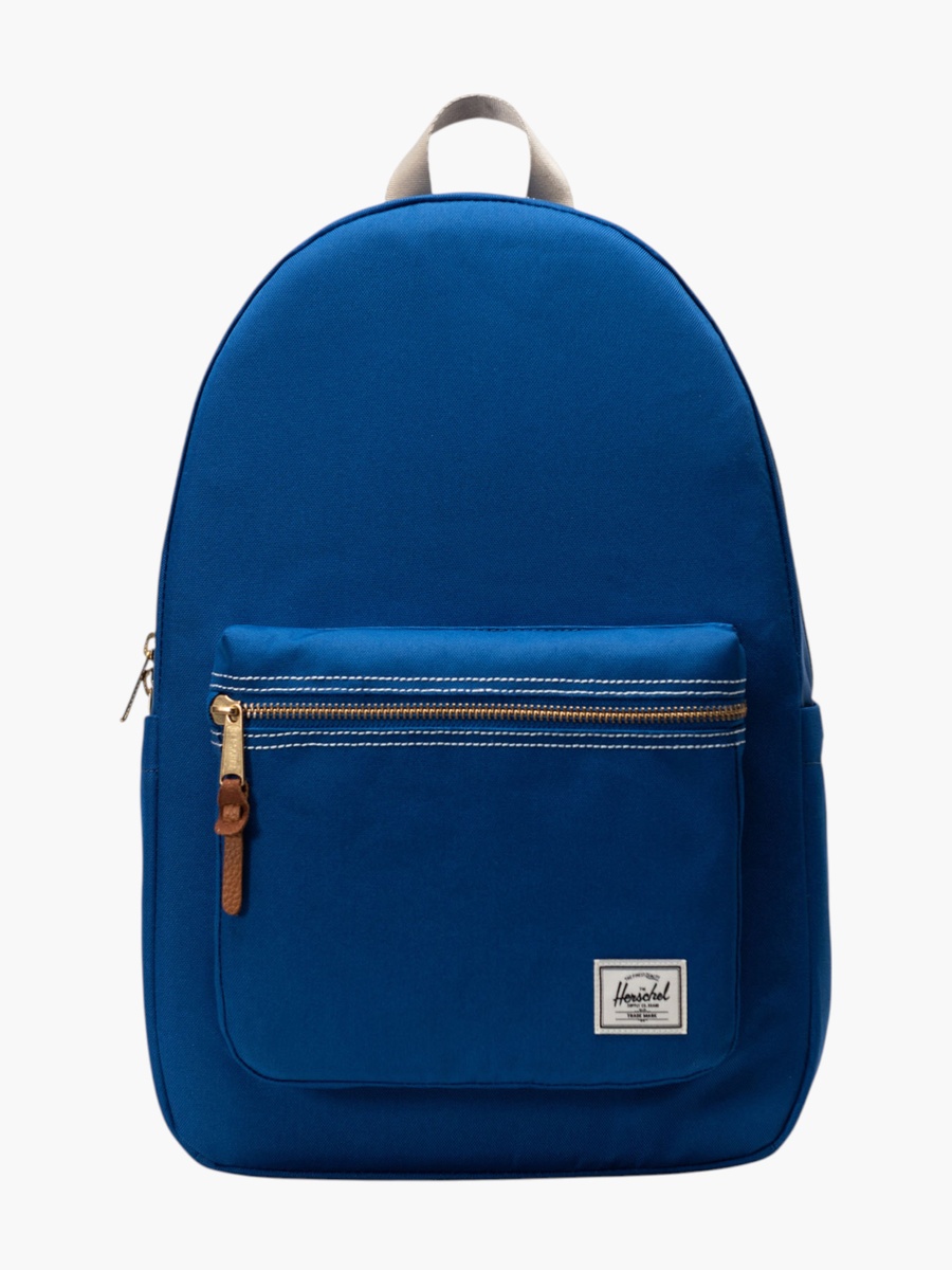 Solid Backpack with Adjustable Straps and Zip Closure - 44x29x15 cm