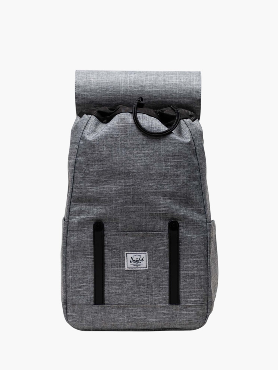 Solid Backpack with Flap and Adjustable Straps - 40x28x14 cm