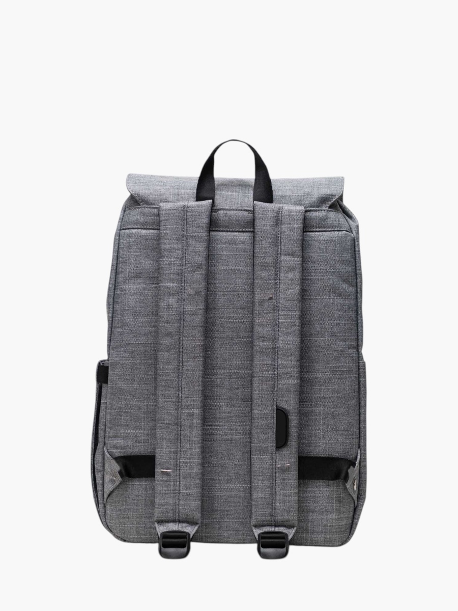 Solid Backpack with Flap and Adjustable Straps - 40x28x14 cm