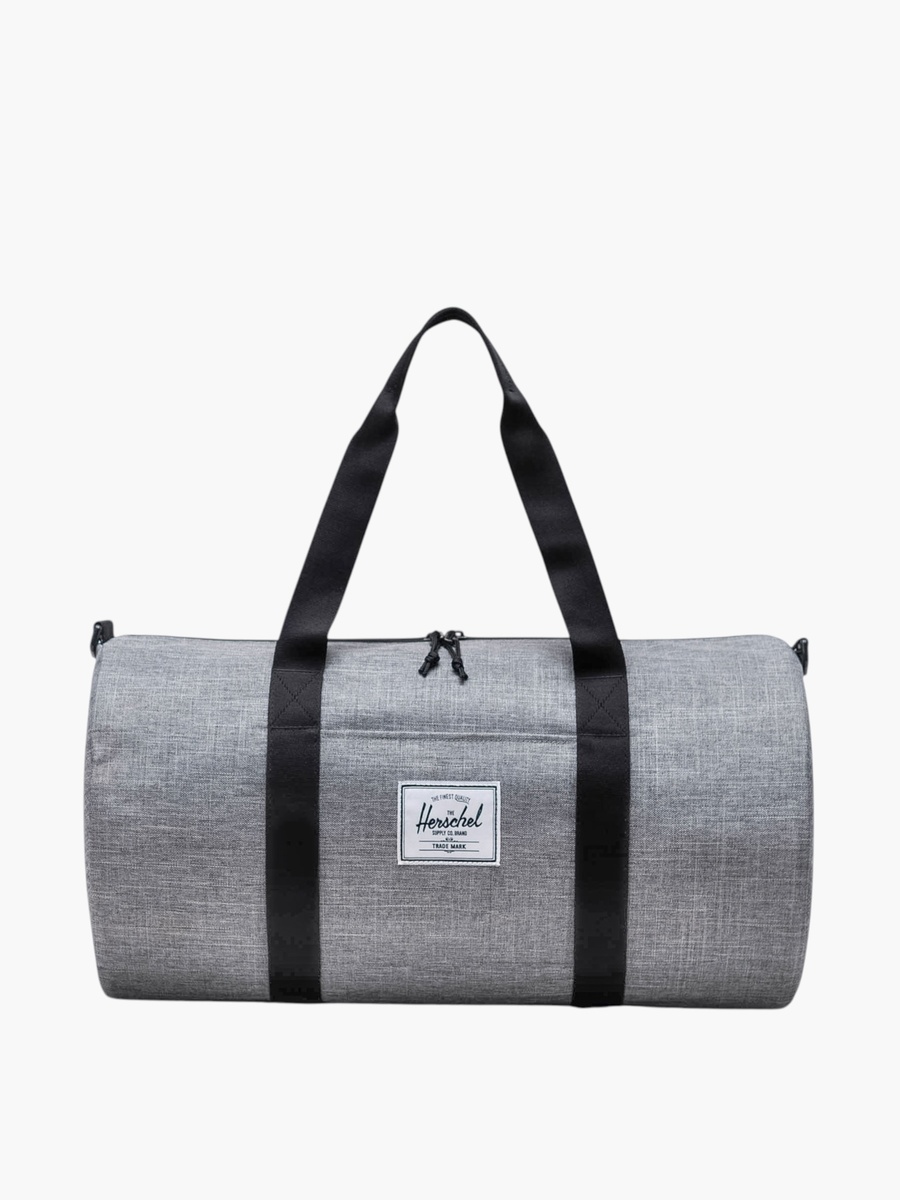 Solid Duffle Bag with Detachable Strap and Zip Closure