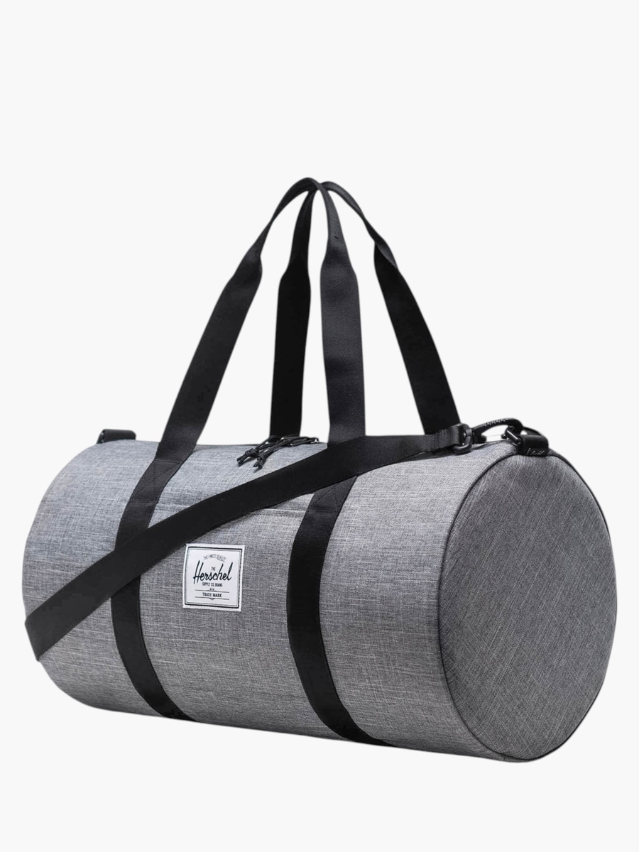 Solid Duffle Bag with Detachable Strap and Zip Closure