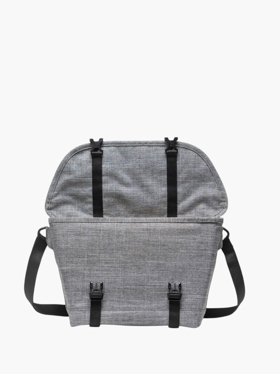 Solid Messenger Bag with Adjustable Strap and Flap Closure