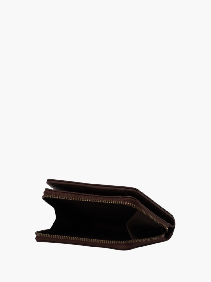 Textured Wallet with Button Closure