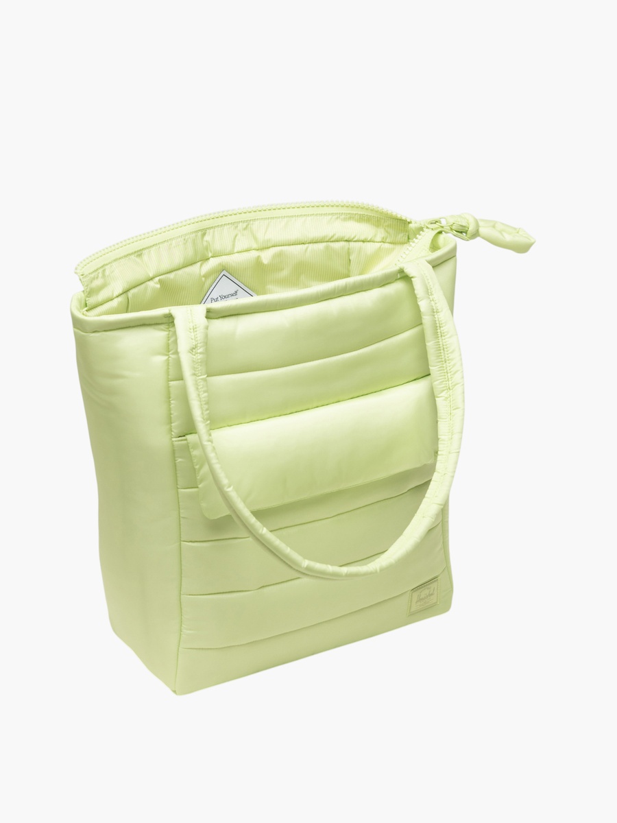 Quilted Tote Bag with Zip Closure