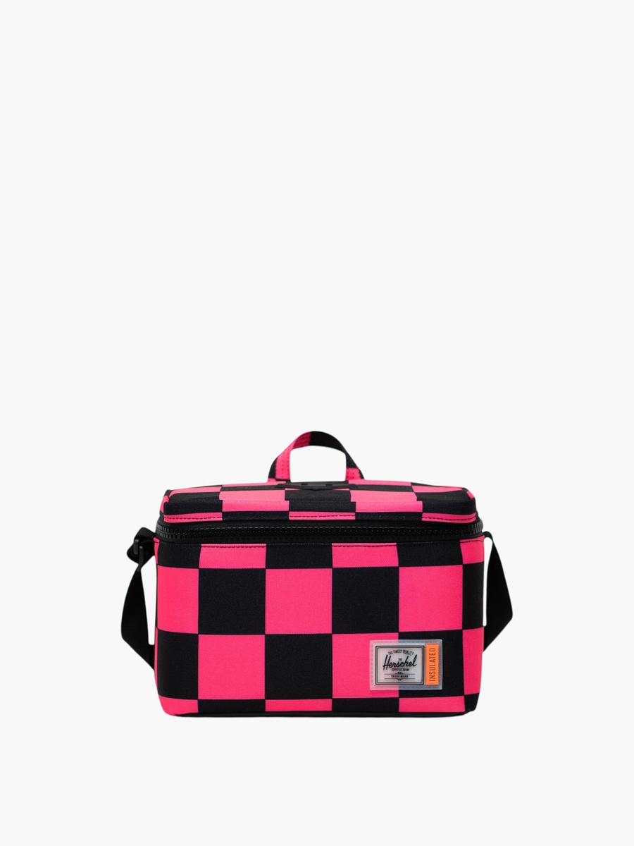 Checked Insulated Lunch Bag with Adjustable Strap