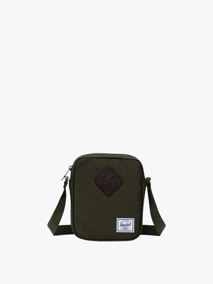 Solid Crossbody Bag with Zip Closure