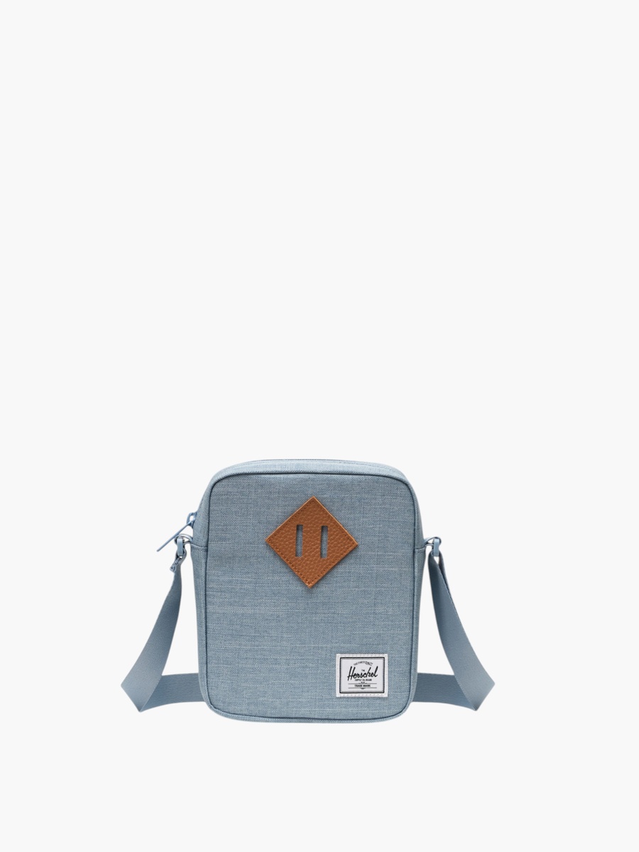 Solid Crossbody Bag with Zip Closure