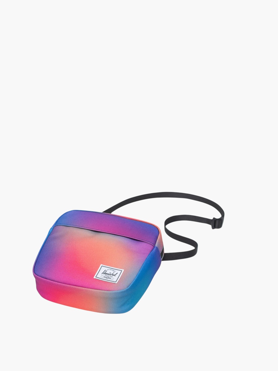 Printed Crossbody Bag with Adjustable Strap and Zip Closure