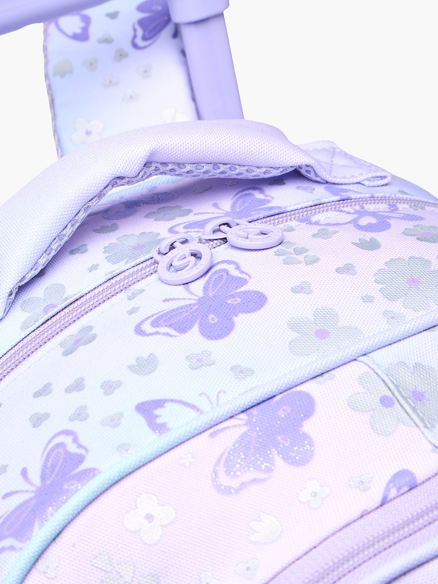 Butterfly Trolley Bag for Girls 5-8 Years with Padded Shoulder Straps