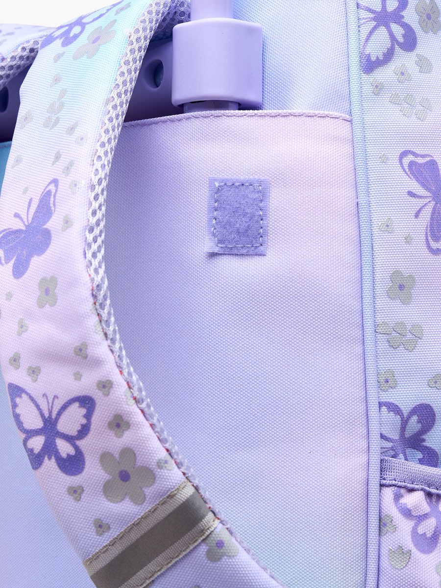 Butterfly Trolley Bag for Girls 5-8 Years with Padded Shoulder Straps