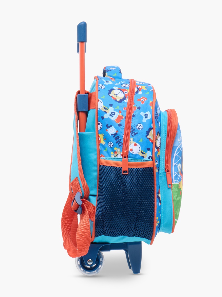 3-Piece Animal Print 12-inch Trolley Backpack Set -  27x10x31 cms