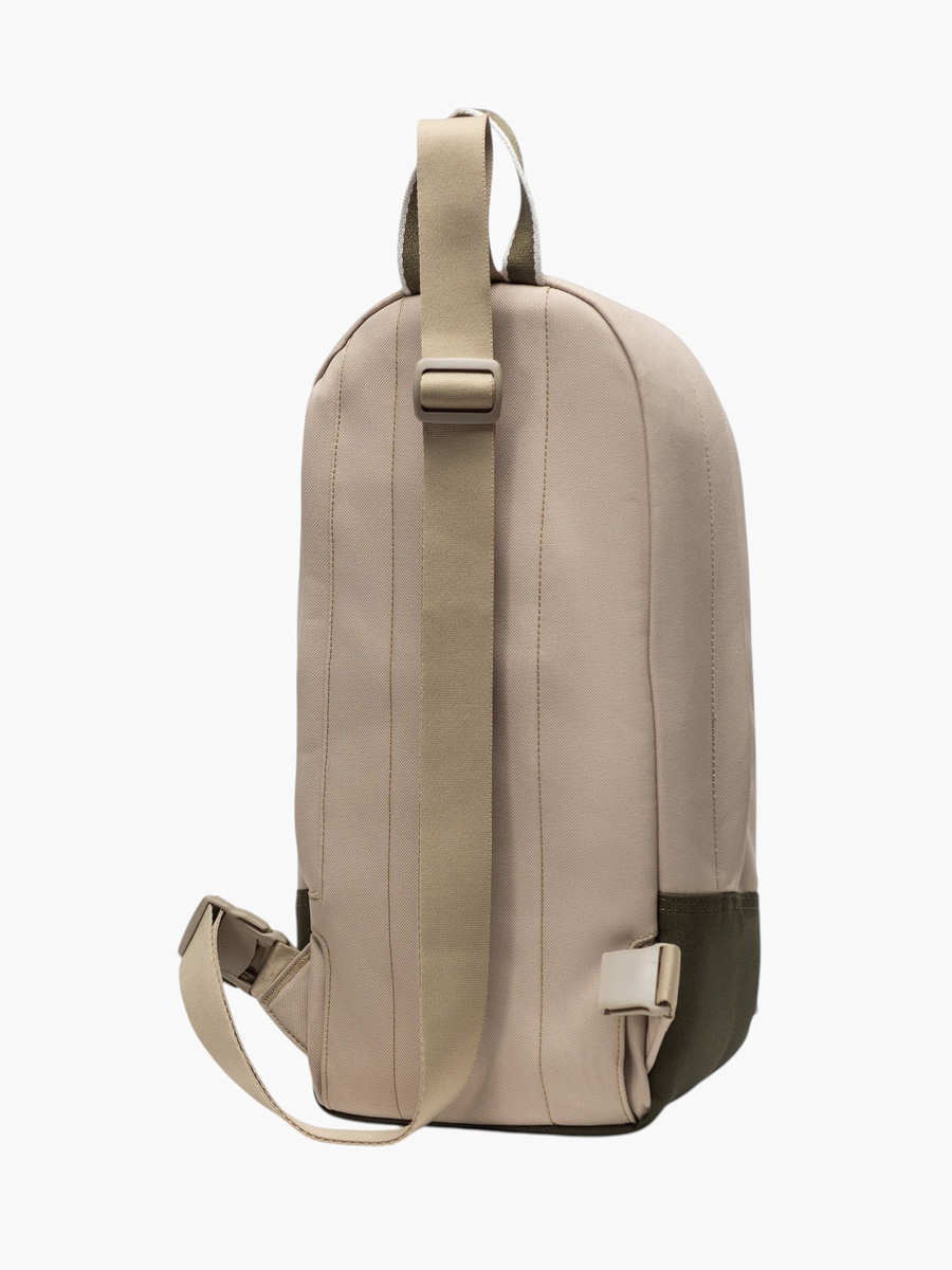 Solid Sling Backpack with Adjustable Strap and Zip Closure - 39x19 cm