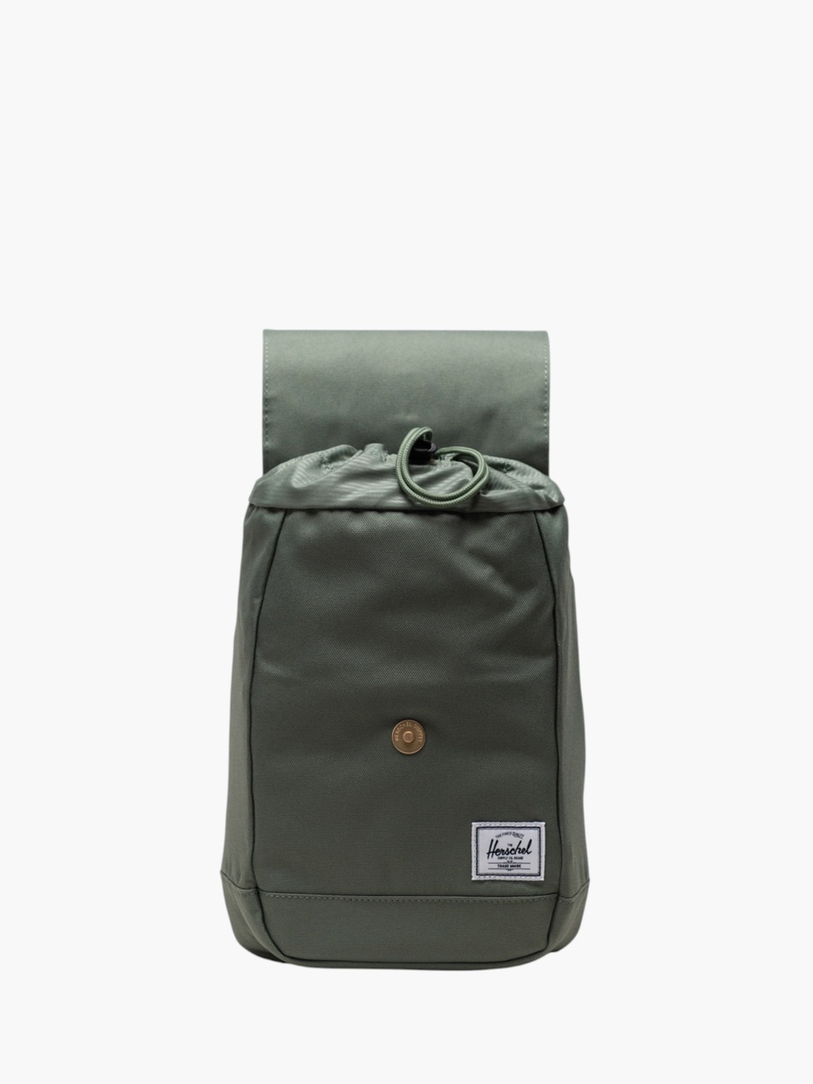 Solid Sling Bag with Drawstring Closure
