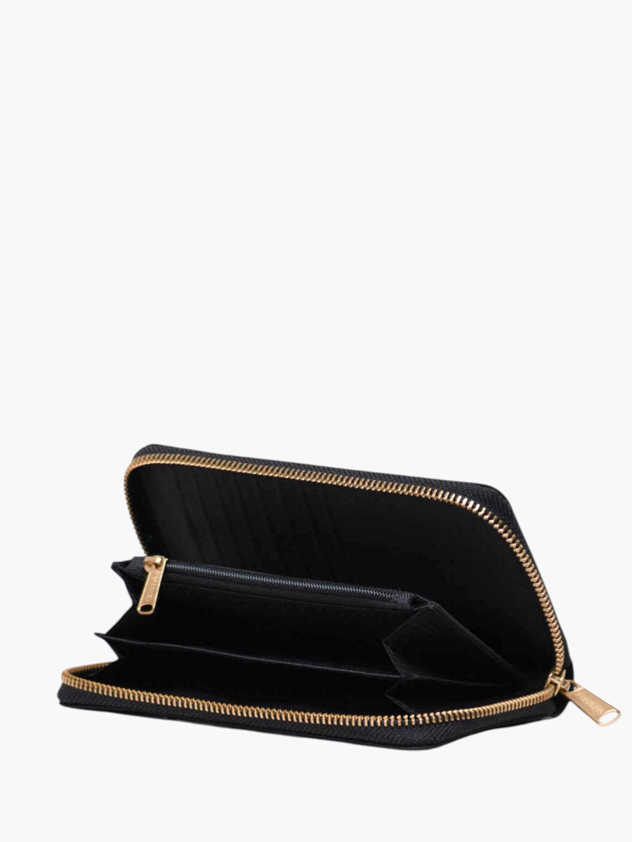 Solid Zip Around Wallet
