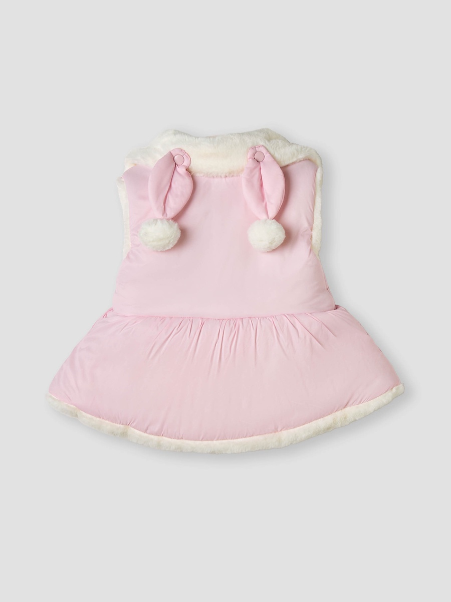 Solid Button Through Sleeveless Puffer Jacket