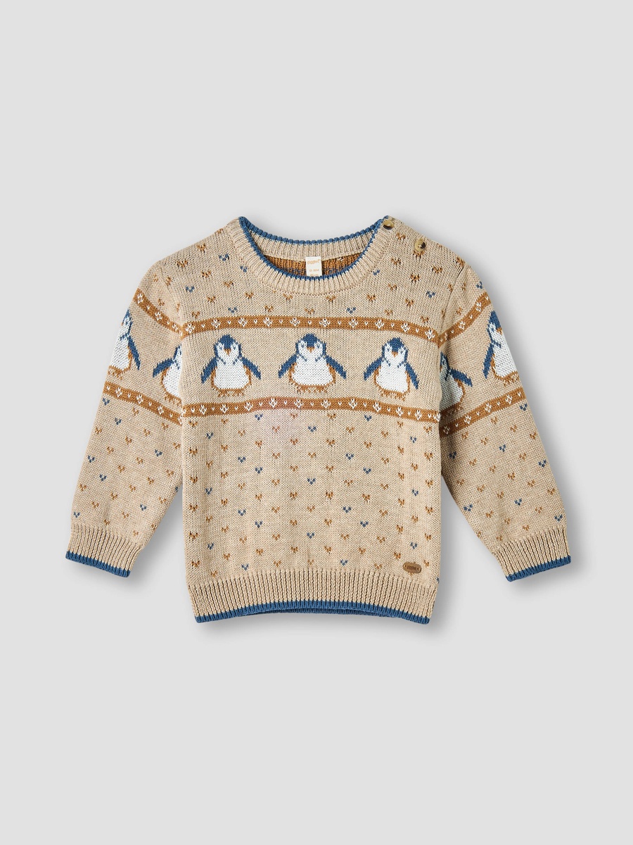 Textured Pullover with Long Sleeves
