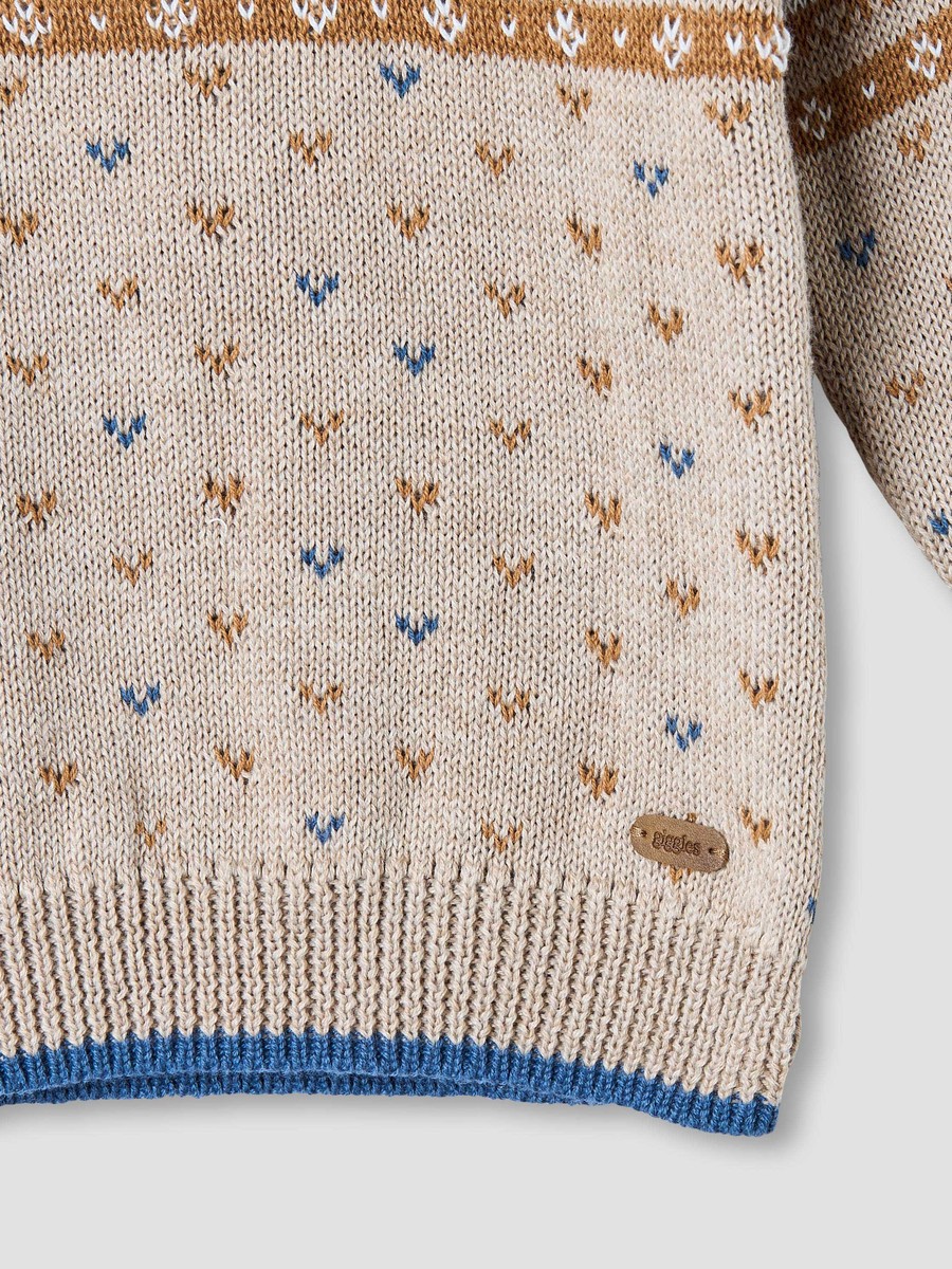 Textured Pullover with Long Sleeves