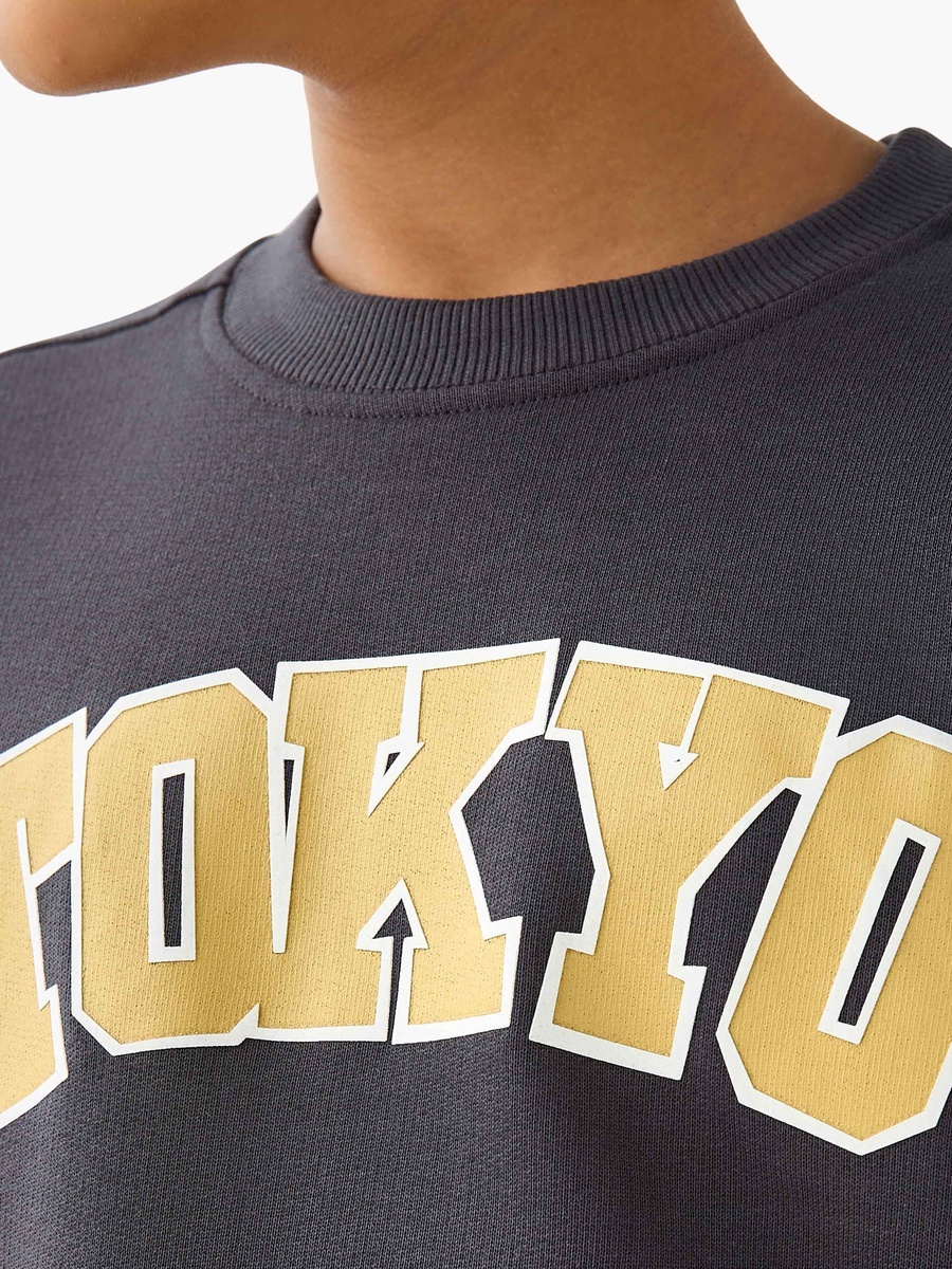 Tokyo Print Sweatshirt with Long Sleeves