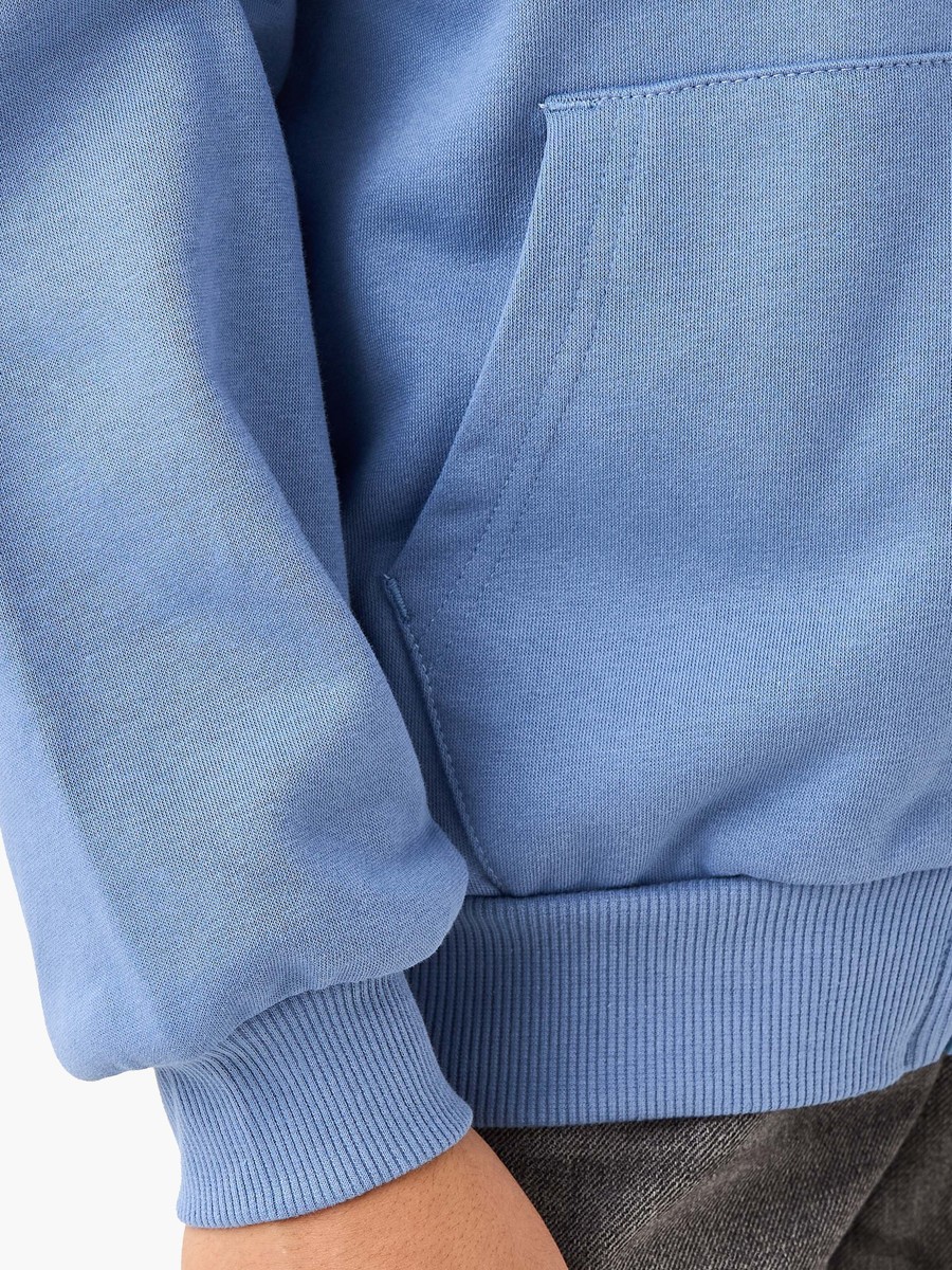 Solid Hooded Jacket with Zip Closure