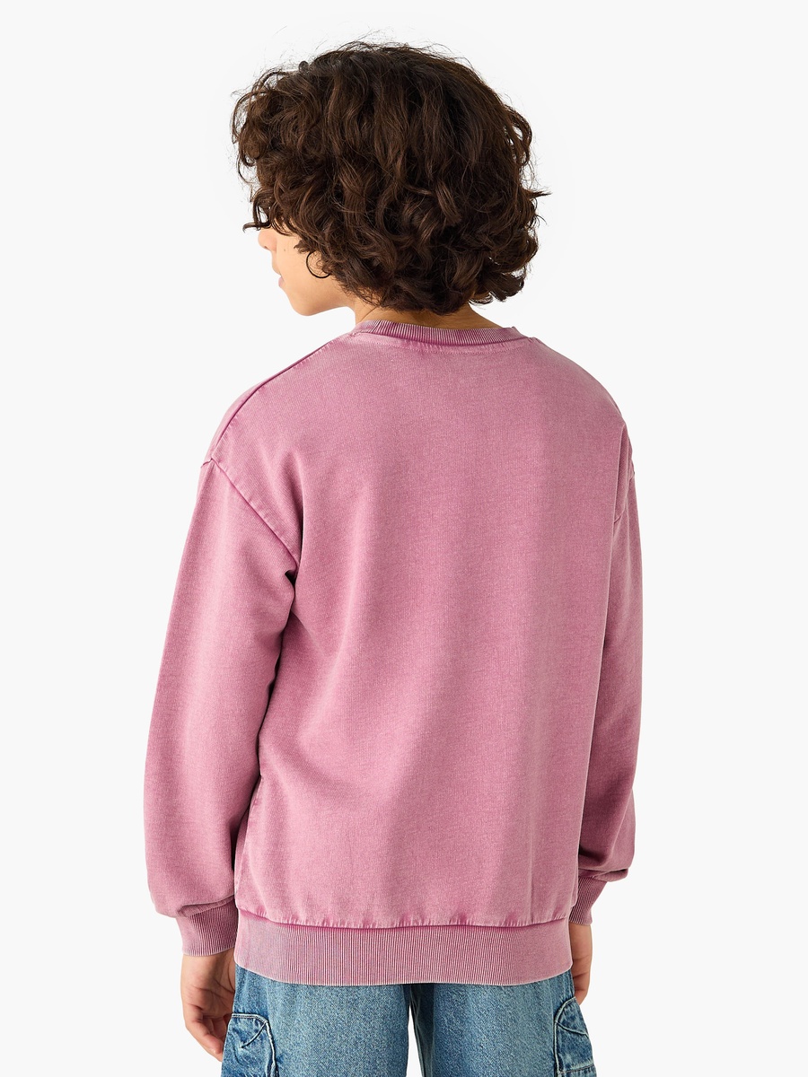 Number Applique Sweatshirt with Long Sleeves