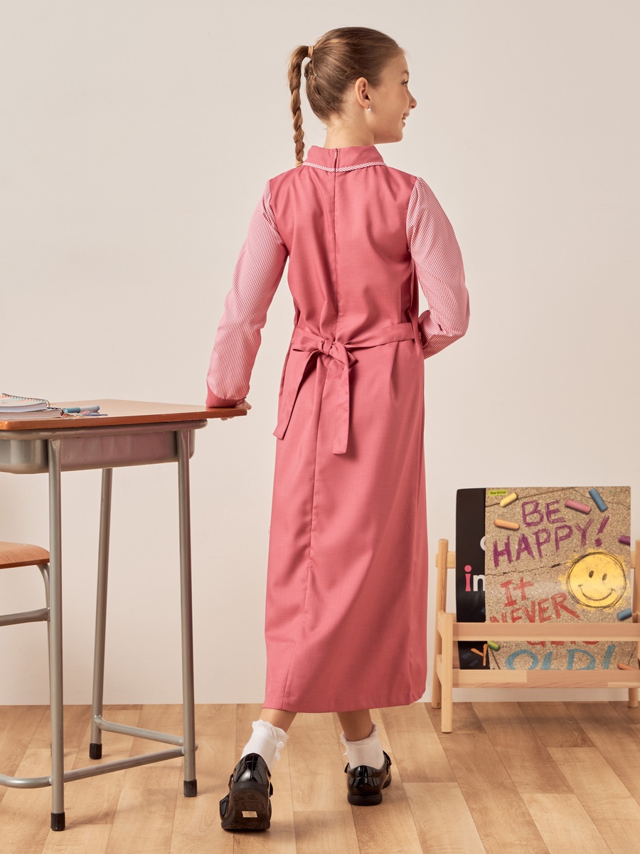 فستان بأكمام مربعات وياقة وجيوب من جونيورز