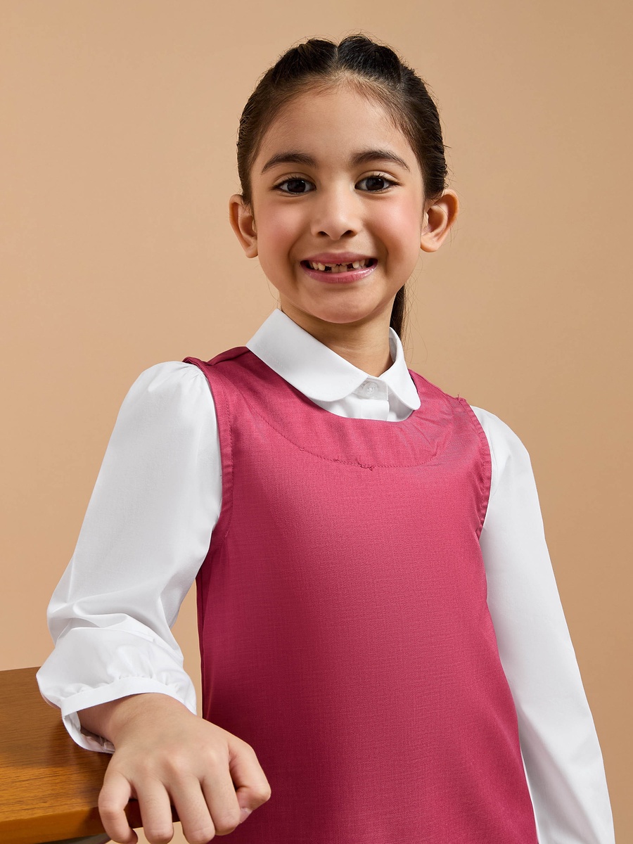 Solid Sleeveless Pinafore Dress with Zip Closure