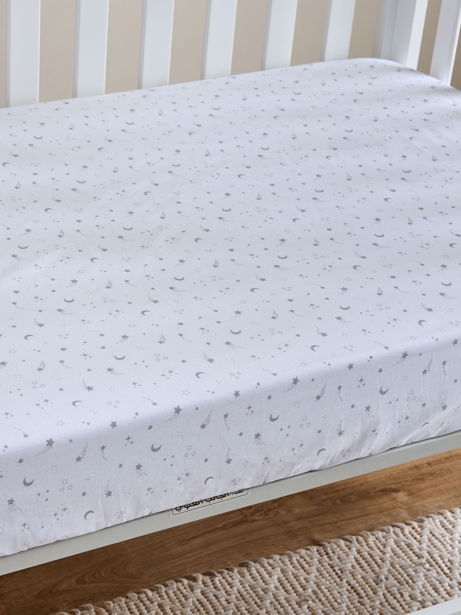 طقم شراشف مطاطية لسرير أطفال من قطعتين من جونيورز - 70x130x20 سم