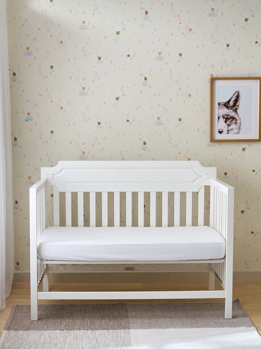 2-Piece Solid Crib Fitted Sheet Set - 70x130 cm