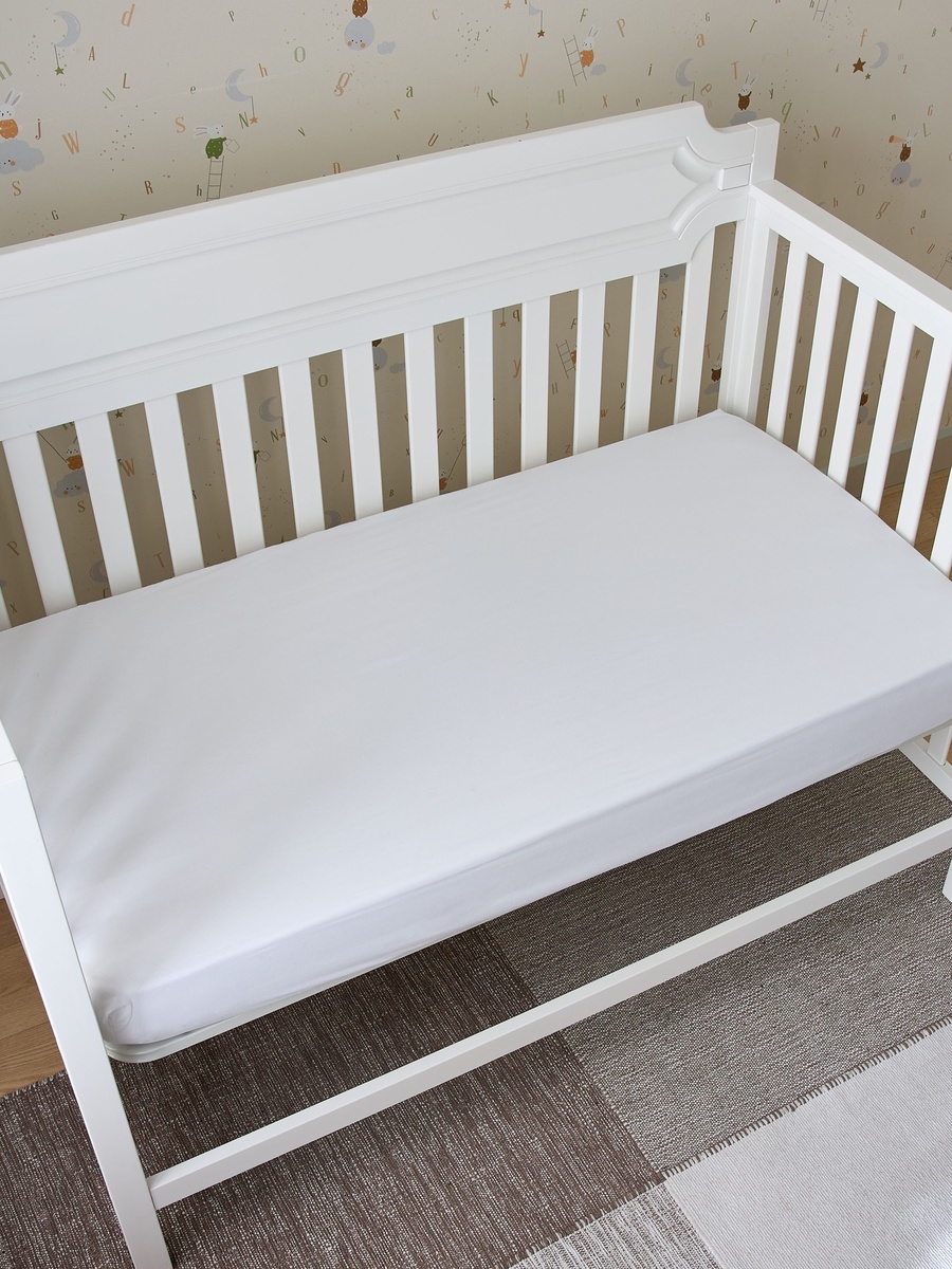 2-Piece Solid Crib Fitted Sheet Set - 70x130 cm