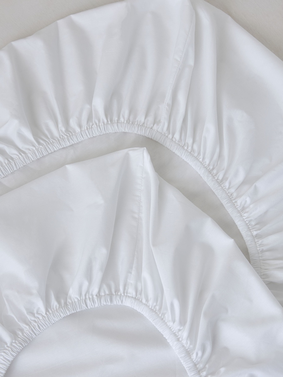 2-Piece Solid Crib Fitted Sheet Set - 70x130 cm