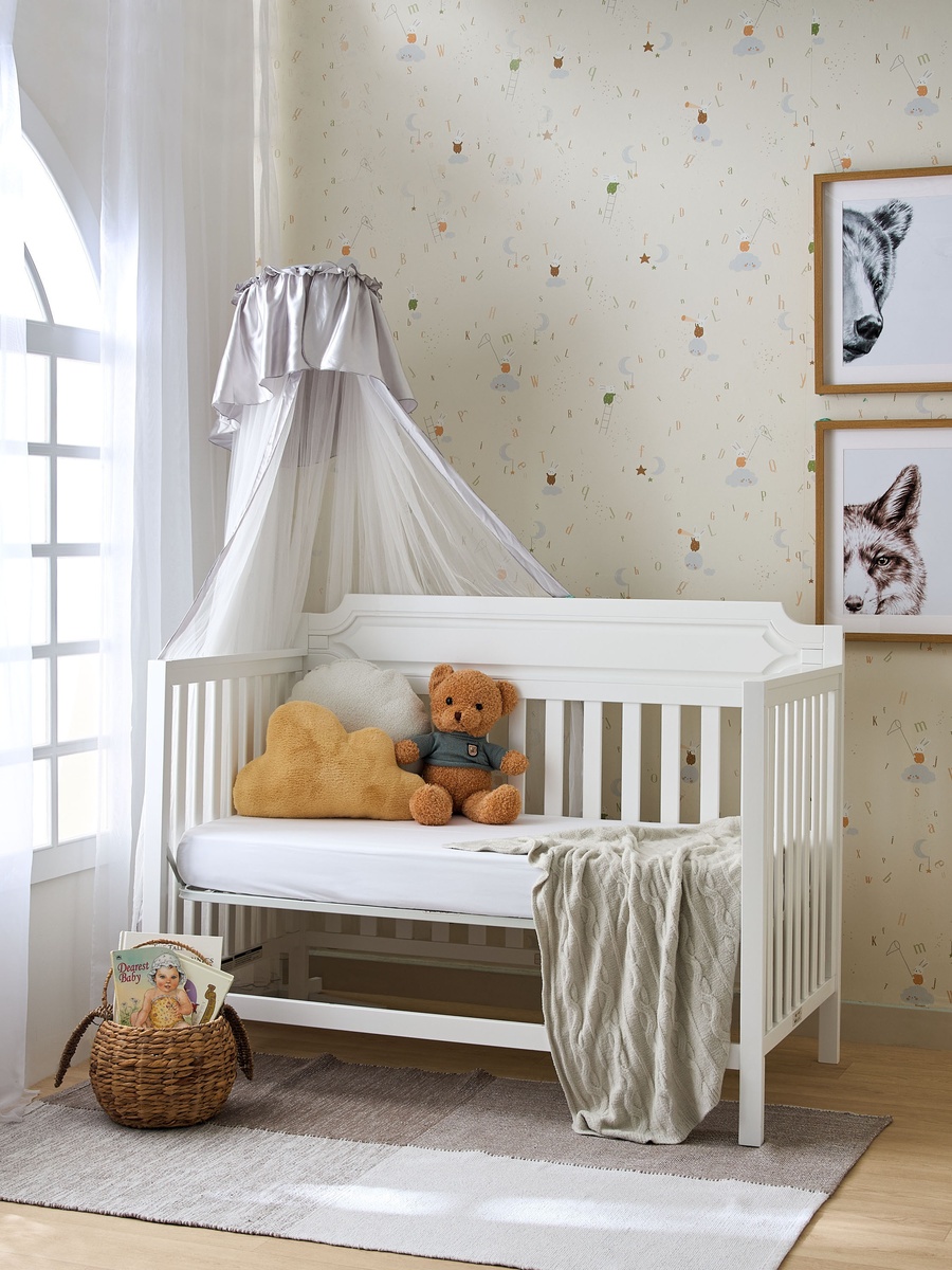 2-Piece Solid Crib Fitted Sheet Set - 70x130 cm